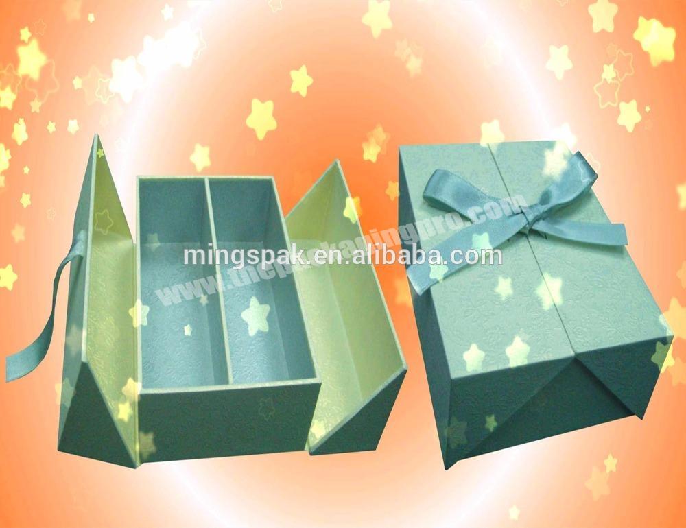 printing packaging gift box double door open bowed