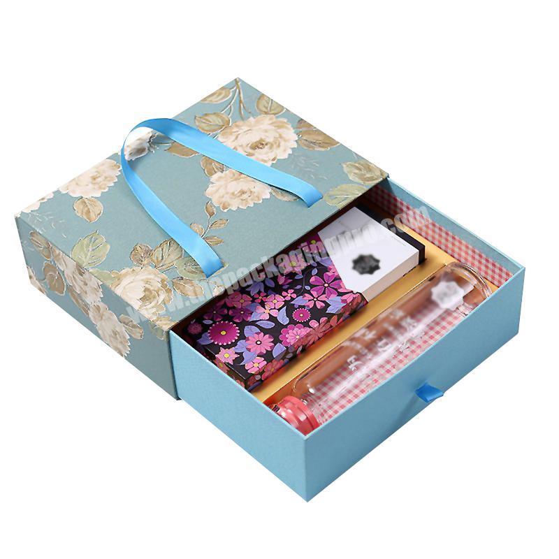 Printing Paper Cardboard Sliding Tray Drawer Packaging Jewelry Gift Boxes Custom