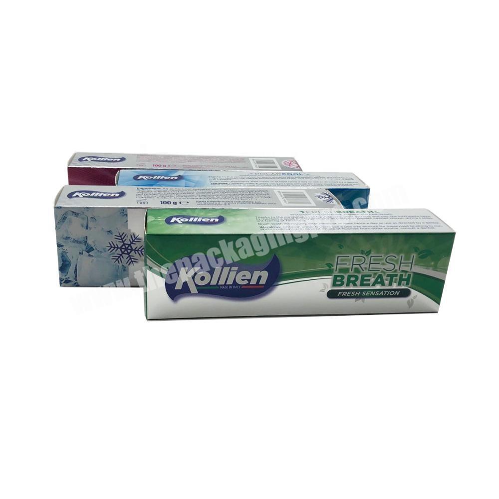 Printing toothpaste tube packaging paper box wholesale