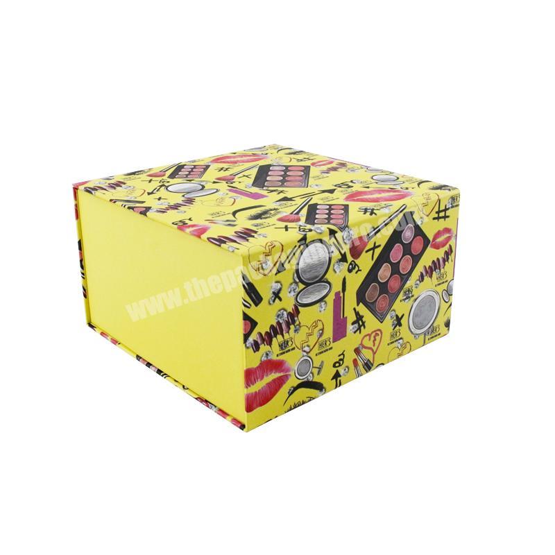 Private label book shaped cardboard packaging gift boxes makeup packaging with mirror