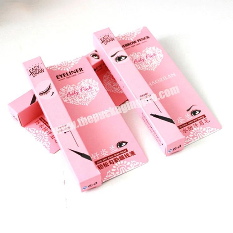 Private Label Cosmetic Paper Lipstick  Eyeliner Mascara Packaging Box ith Custom Logo