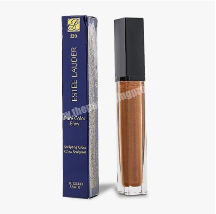 Private label luxury custom paper cosmetic liquid lipgloss packaging box