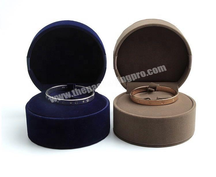 Private Label Molds Beheart-Butterfly Ribbon Brown Accessories Box Blue Round Plush Luxury Gift Boxes Bangle Storage Box