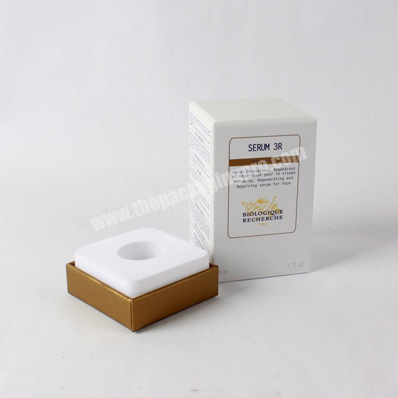 Private label paper board perfume box with die cutting eva foam insert