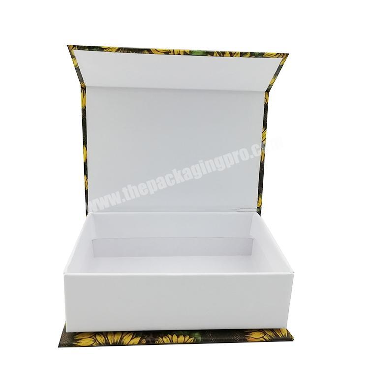 Private Label sunflower printing Beautiful Eyelashes Packaging Customized Printed Paper  Eyelash Box