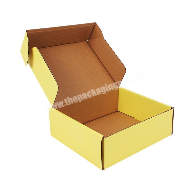 Professional Chinese manufacturer custom yellow white kraft paper tuck top gift boxes