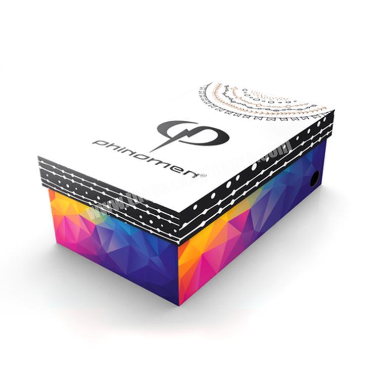 Professional Custom Cheap plain Cardboard Shoe Boxes for packaging with full color printing