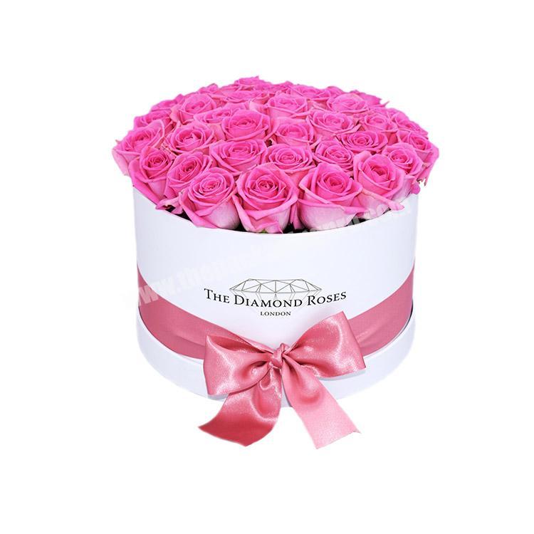 Professional cylinder custom logo wholesale flower boxes