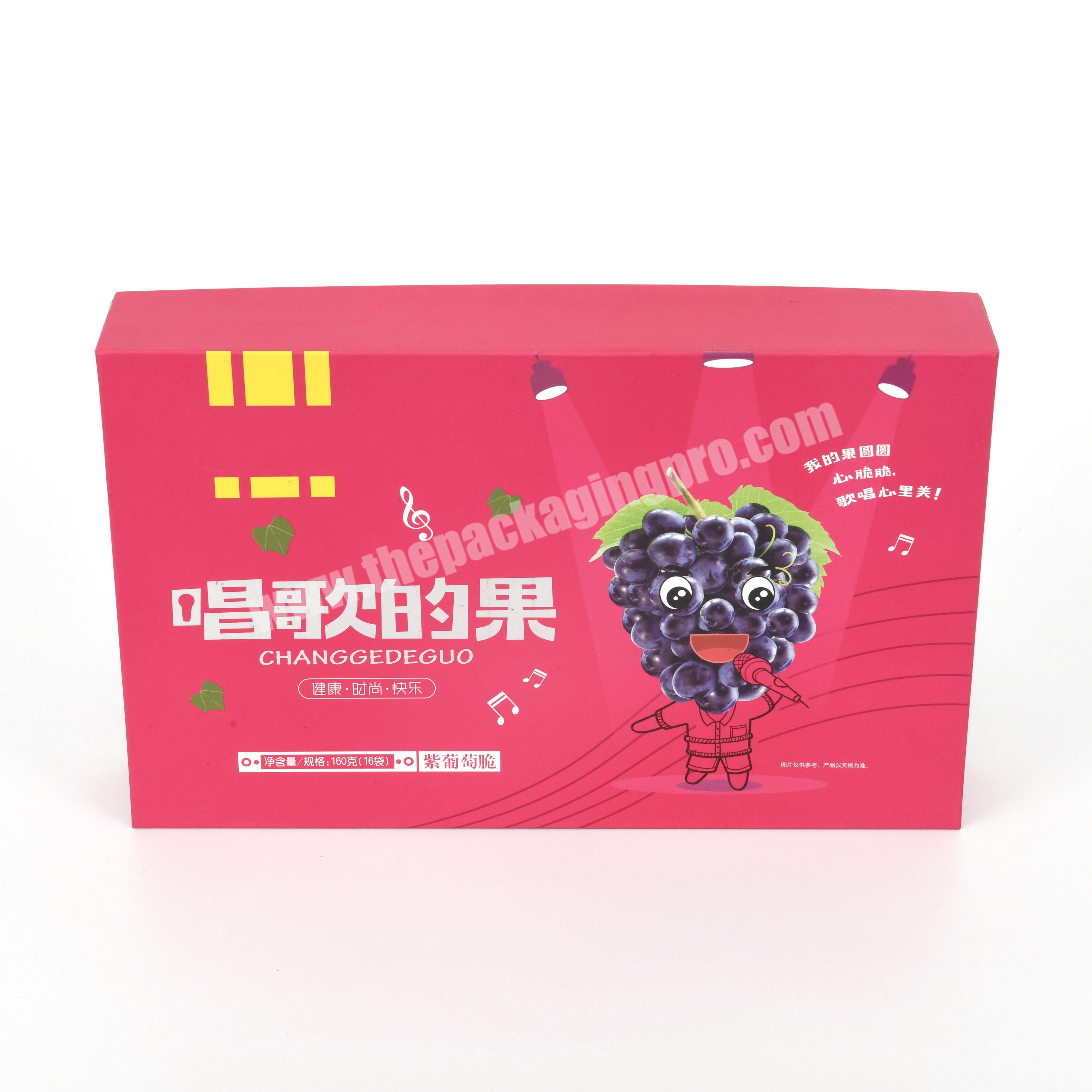 Professional Factory Custom Printed Logo Food Packaging Cardboard raisins box with net for Raisins