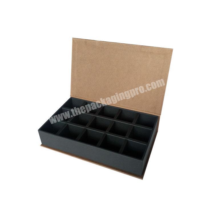Professional high quality rectangle brown chocolate box custom