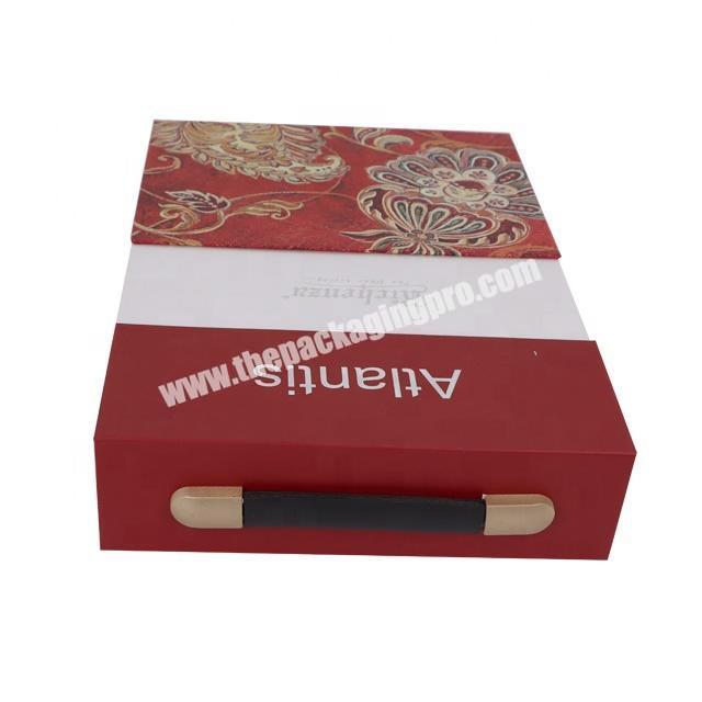 Professional Manufacturer Custom Logo Paper Rigid Cardboard Portable Handle For bedding packaging