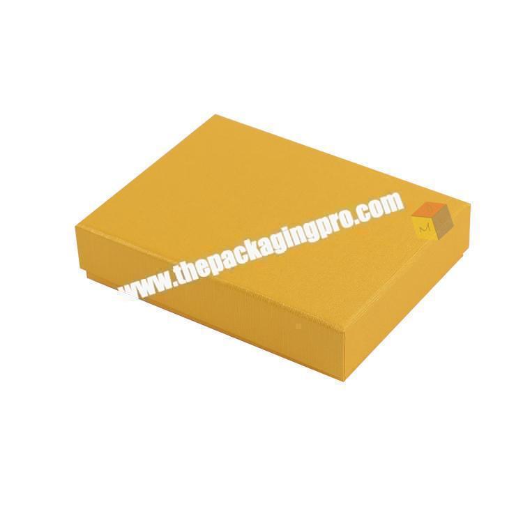 promotion 2 piece cardboard gold texture paper empty gift box