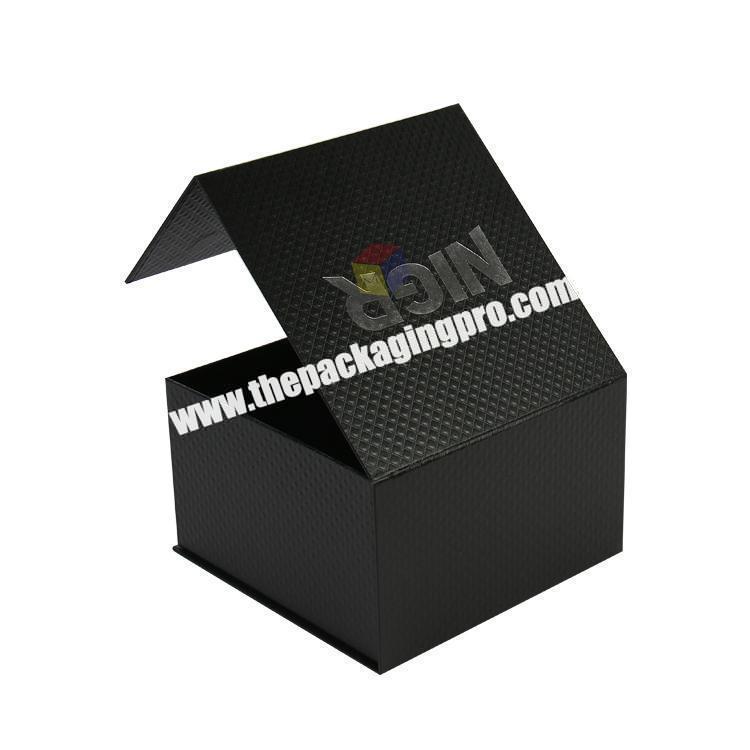promotion black rigid cardboard square hat boxes bulk