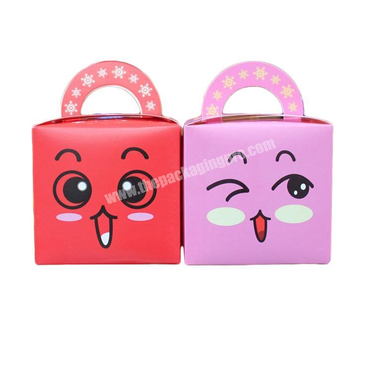 Promotion candy paper gift jewelry packaging box with handle