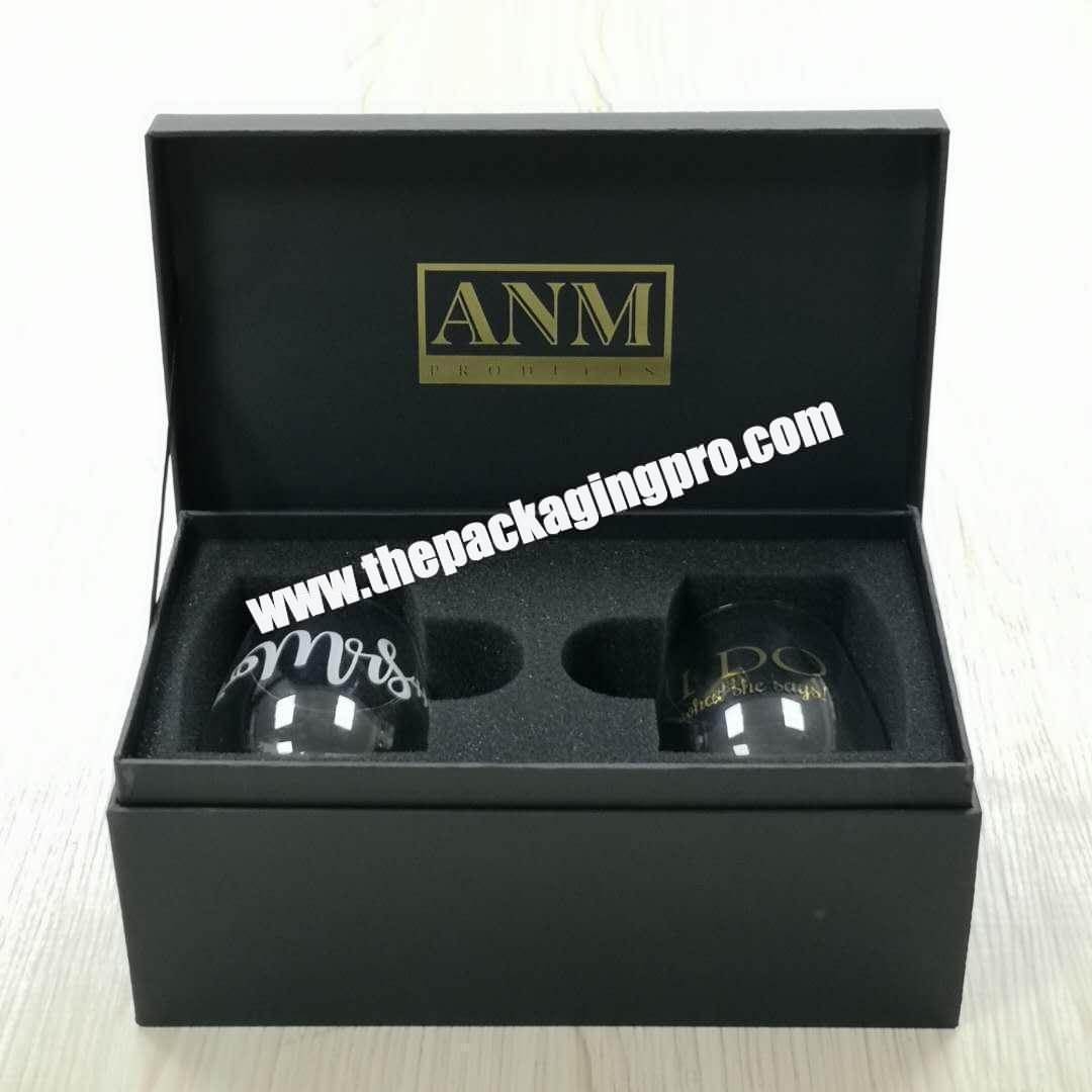 promotion luxury design packing wine glass gift boxes