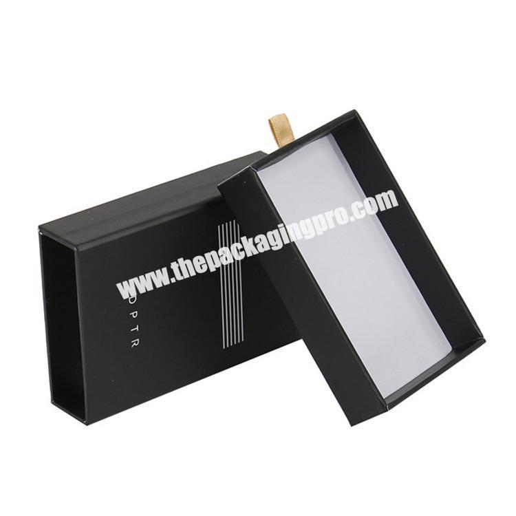 promotion simple sliding shirt box packaging with handle