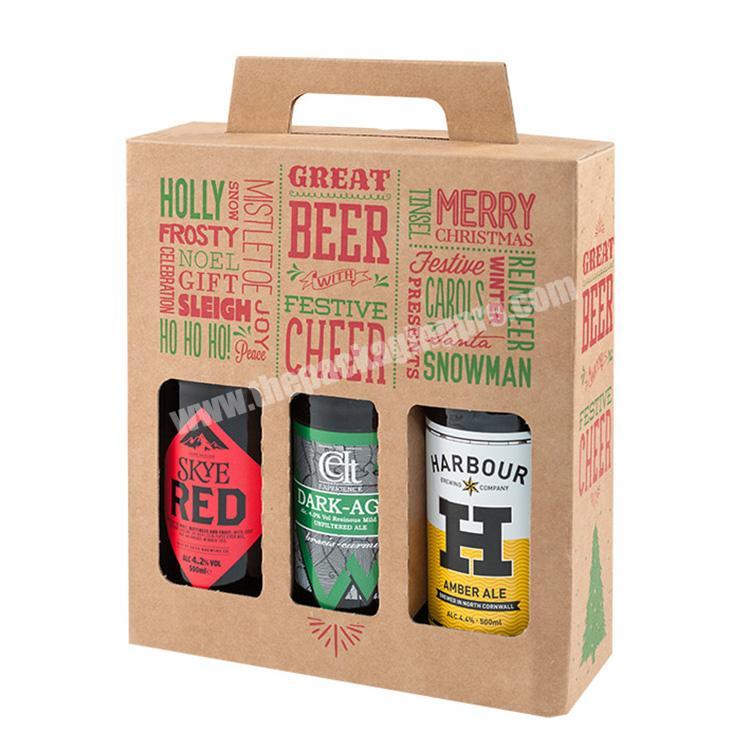Promotional customized 6 bottle beer packaging box