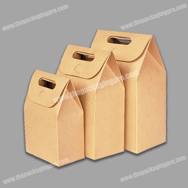 Promotional flat handle kraft paper bag with window