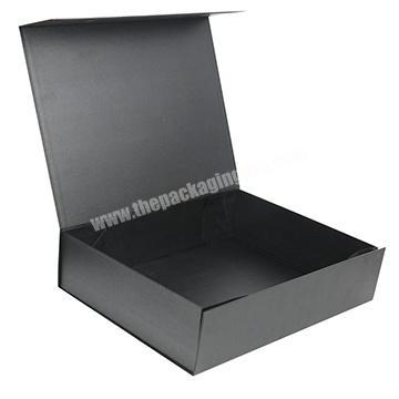 promotional flat  pack black gift cardboard boxes packaging