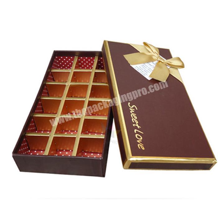 Promotional Food Grade Paper Rose Gold Metal Chocolate Box With Divider Insert Valentine's Day Clear Chocolate Box With Sleeve