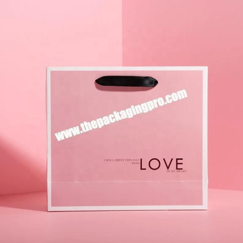 Promotional gift Customized logo Recycled offset print kraft paper bag