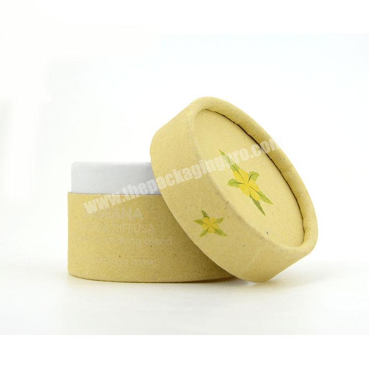 Promotional hight quality brown kraft paper round hat box for washing agent packaging