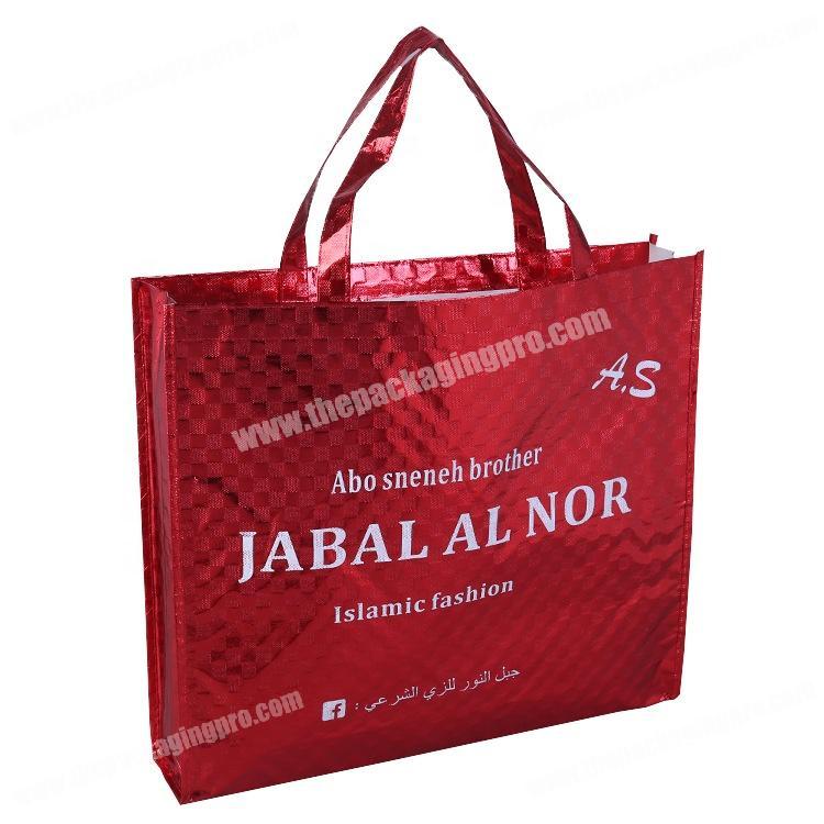 Promotional red pp non woven shopping fashion tote bag