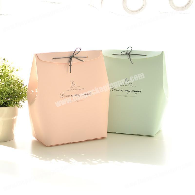 pure color valentine's day birthday gift wedding big capacity paper bag socks packaging
