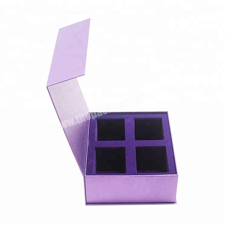 Purple  Jewelry cardboard Clamshell packaging gift box