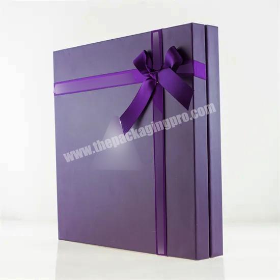 purple Xmas gift packaging wholesale paper box wholesale rigid boxes for sale