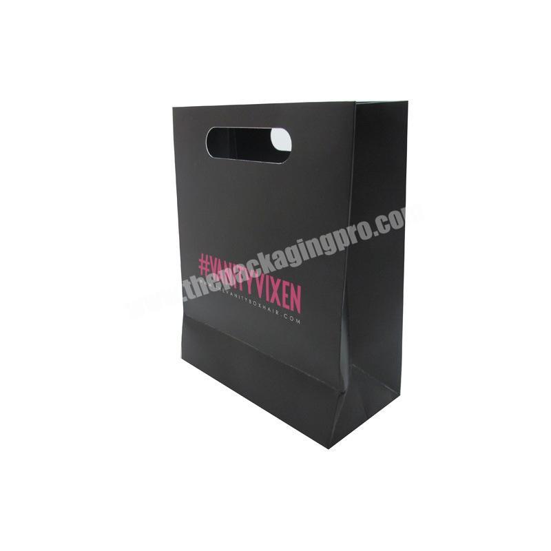 quality chinese products hair extension packaging bags with die cut handle