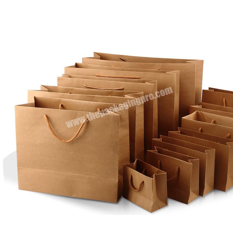 Ready To Ship Recycled Cheap Brown Kraft Gift Shopping Paper Bag With Handle