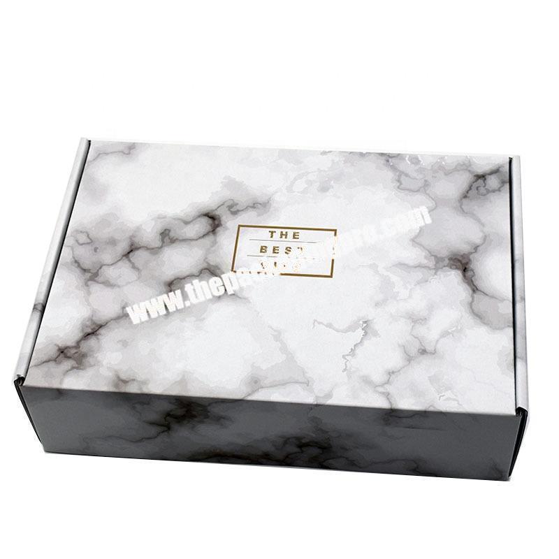 Ready to ship The Best Gift White Marble Corrugated Gifts Packaging Mailing Boxes instock