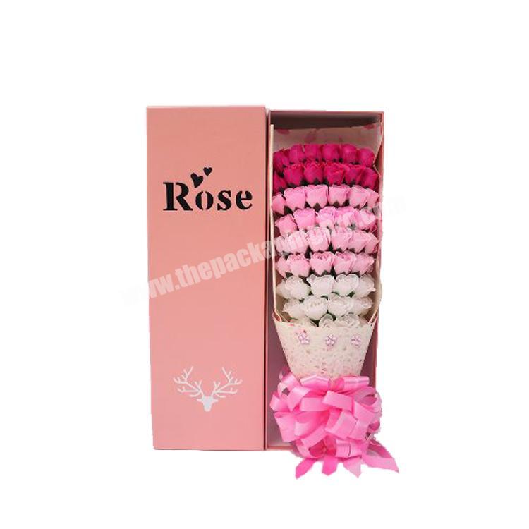 Rectangle cheap price custom boxes for roses packaging