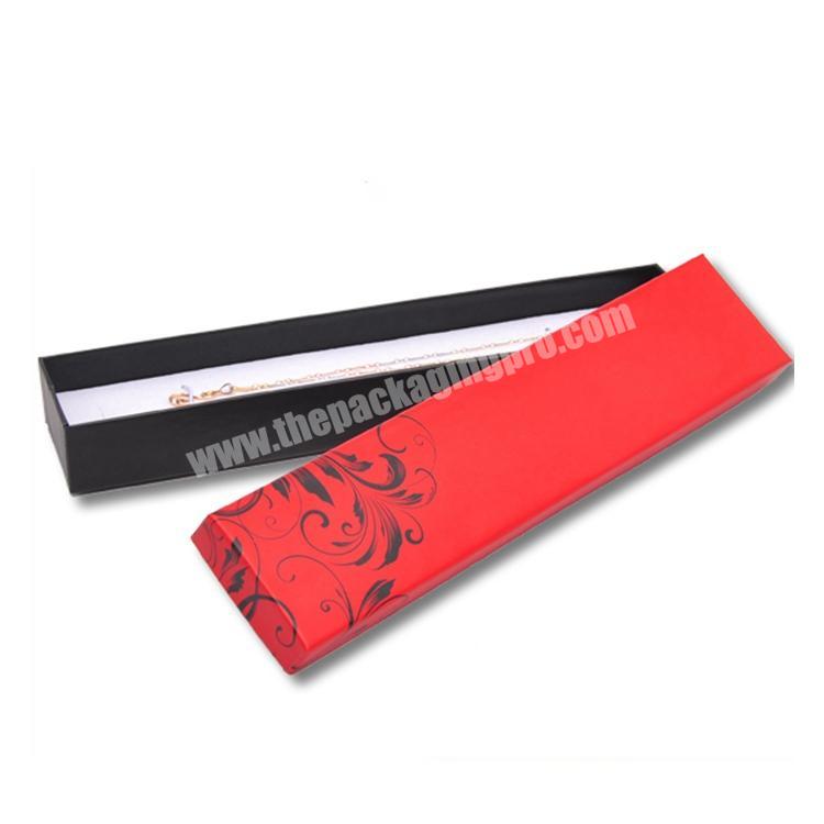 rectangle paper necklace packaging box with custom printing