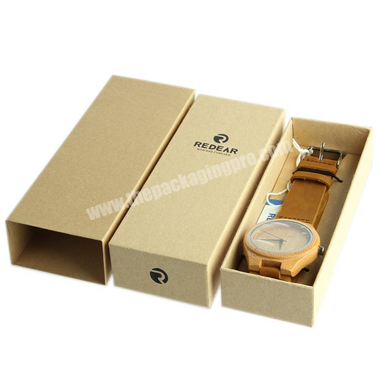 Rectangle Printed Rigid Cardboard Kraft Paper Display Jewelry Gift Storage Box Packaging Boxes for Watch with paper Insert