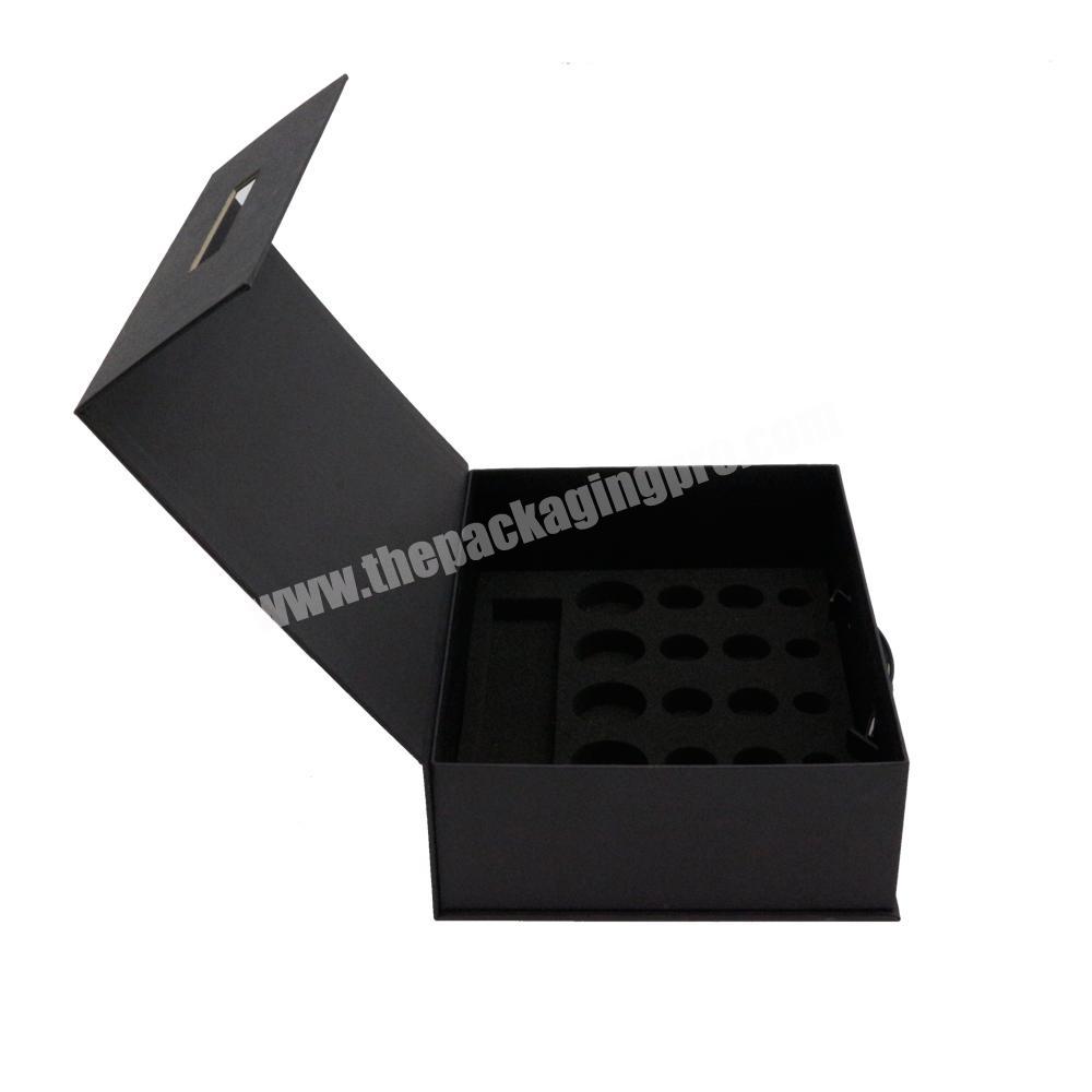 Rectangular rigid cardboard custom magnetic closure gift boxes with foam insert