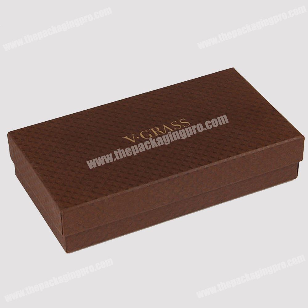 Rectangular specialty paper cardboard box hot stamp logo rigid paper box