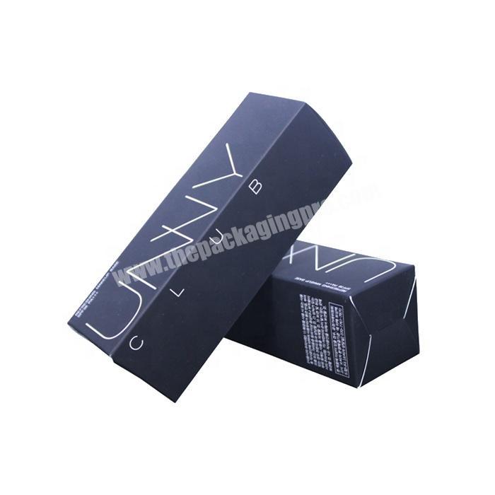 Recyclable black lipstick packaging box custom design paper packing box