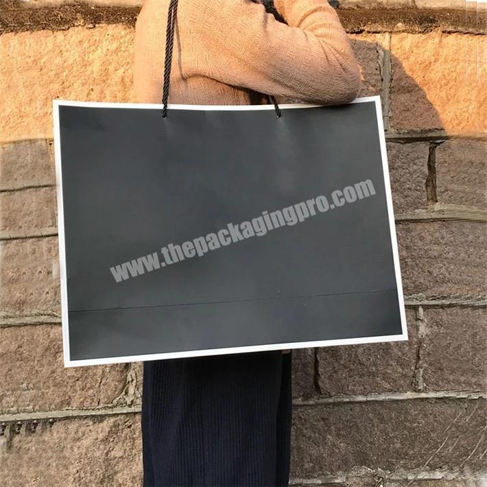 Recyclable Custom foldable Large paper shopping bag with logo printed