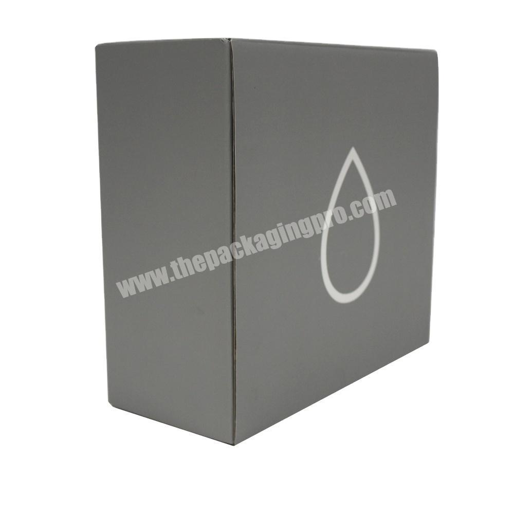 Recyclable custom printing folded grey gift packaging box big corrugated mailer shipping box for clothing packaging