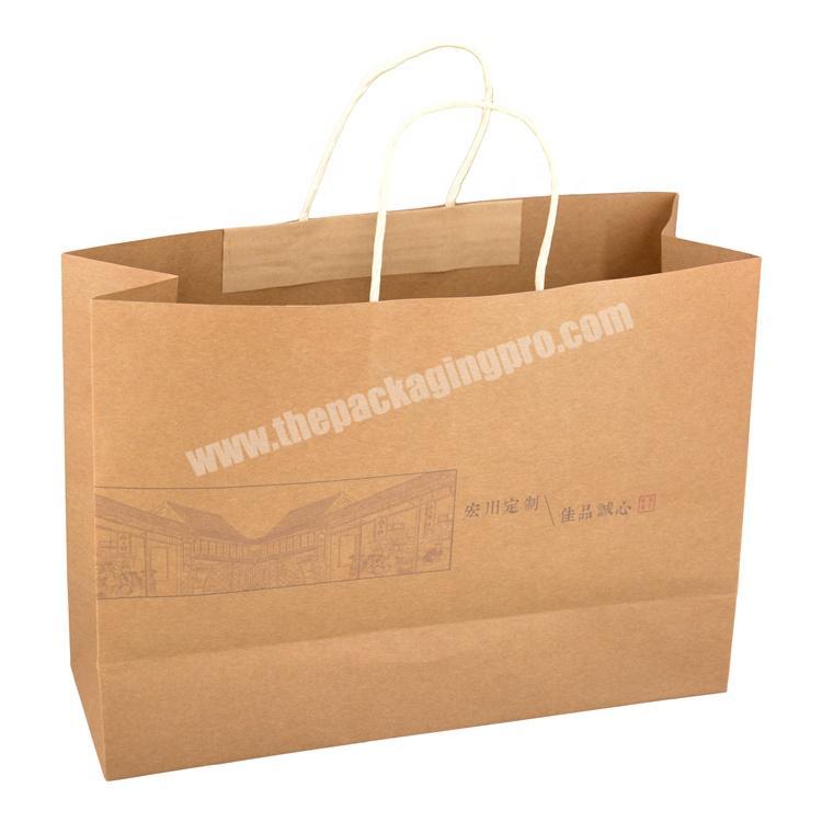 recyclable kraft paper bags, reusable shopping paper bags logo printed