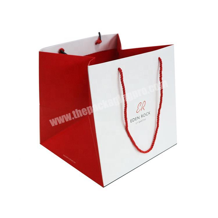 Recyclable luxury Style for custom paper shopping bag