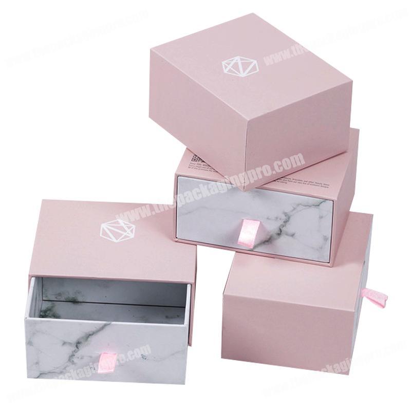 Recyclable Marble Printing Stone Paper Texture Custom Drawer Box Packaging