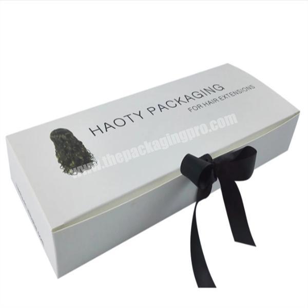Recyclable paperboard custom wig packaging box for hair extension and wig