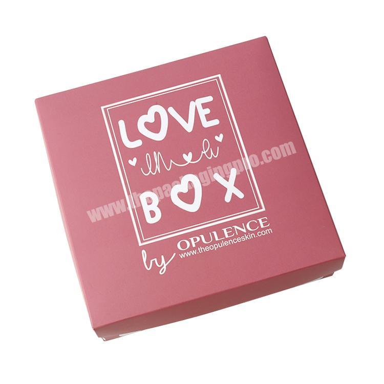 Recyclable Various Color Custom Logo Paper Cardboard Pink Packaging Gift Boxes