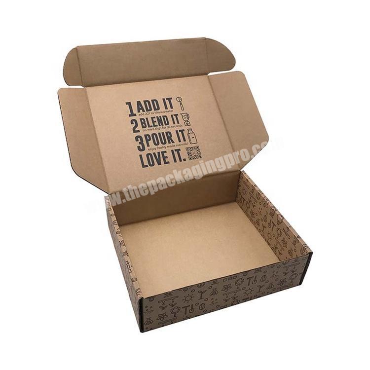 Recycled Brown Kraft Paper corrugated carton shipping packaging box mailer  box