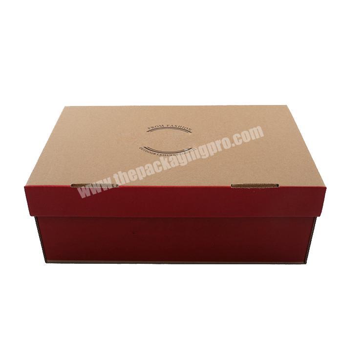 Recycled Corrugated Luxury Brand Carton Shoe Packaging Box Wholesale