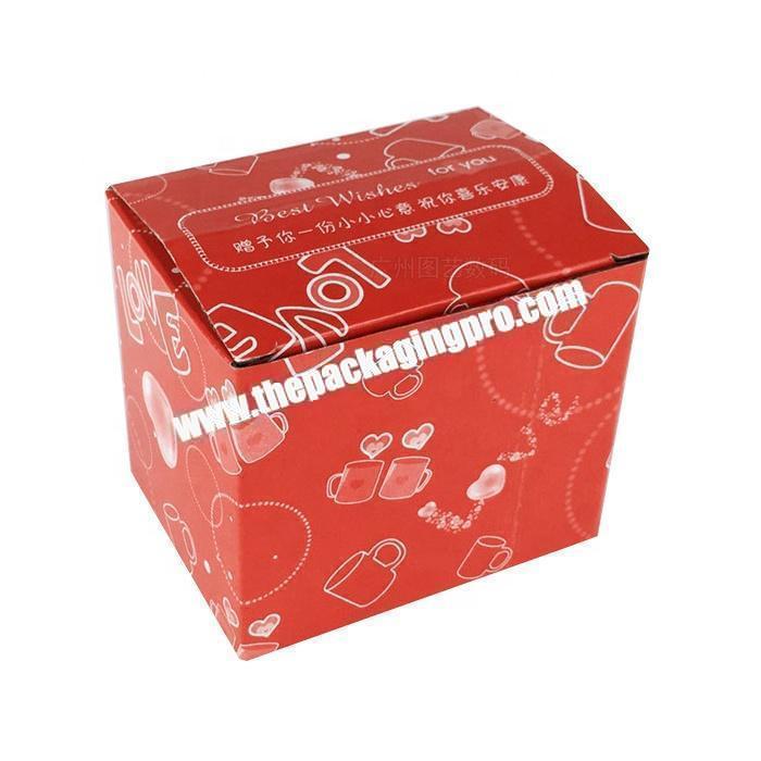 Recycled corrugated square paper display packaging box for mug