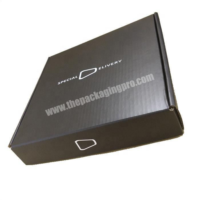 Recycled custom black corrugated paper mailer packaging box